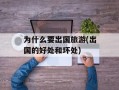 为什么要出国旅游(出国的好处和坏处)