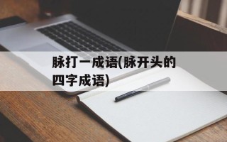 脉打一成语(脉开头的四字成语)