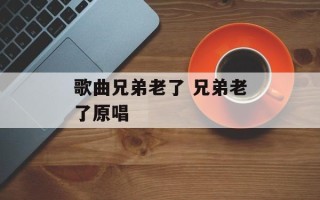 歌曲兄弟老了 兄弟老了原唱