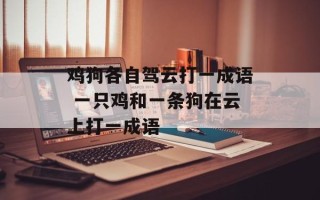 鸡狗各自驾云打一成语 一只鸡和一条狗在云上打一成语
