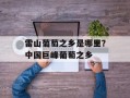 雷山葡萄之乡是哪里？中国巨峰葡萄之乡