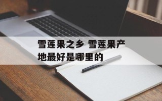 雪莲果之乡 雪莲果产地最好是哪里的