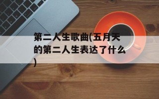 第二人生歌曲(五月天的第二人生表达了什么)