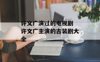 许文广演过的电视剧 许文广主演的古装剧大全