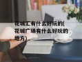 花城汇有什么好玩的(花城广场有什么好玩的地方)