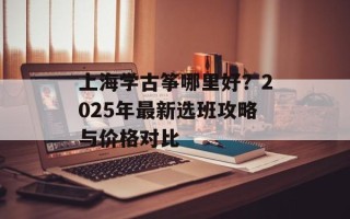 上海学古筝哪里好？2025年最新选班攻略与价格对比