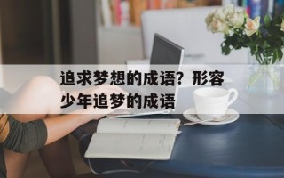 追求梦想的成语？形容少年追梦的成语