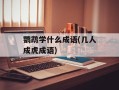 鹦鹉学什么成语(几人成虎成语)