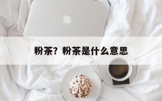 粉茶？粉茶是什么意思