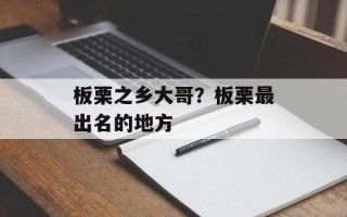 板栗之乡大哥？板栗最出名的地方