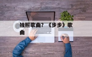 独照歌曲？《步步》歌曲