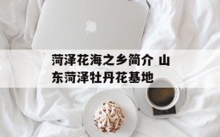 菏泽花海之乡简介 山东菏泽牡丹花基地
