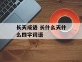 长天成语 长什么天什么四字词语