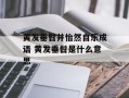 黄发垂髫并怡然自乐成语 黄发垂髫是什么意思