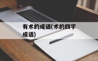 有术的成语(术的四字成语)