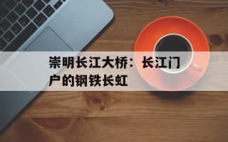 崇明长江大桥：长江门户的钢铁长虹