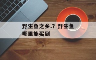 野生鱼之乡.？野生鱼哪里能买到