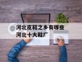 河北皮鞋之乡有哪些 河北十大鞋厂