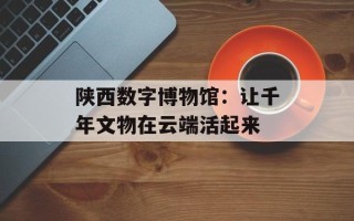 陕西数字博物馆：让千年文物在云端活起来
