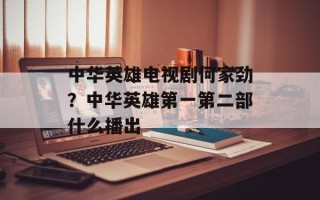 中华英雄电视剧何家劲？中华英雄第一第二部什么播出