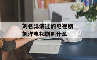 刘名洋演过的电视剧 刘洋电视剧叫什么
