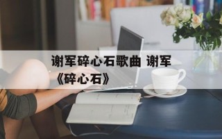 谢军碎心石歌曲 谢军《碎心石》