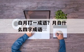 白月打一成语？月白什么四字成语