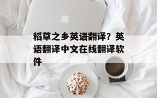 稻草之乡英语翻译？英语翻译中文在线翻译软件