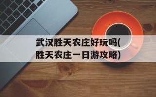 武汉胜天农庄好玩吗(胜天农庄一日游攻略)