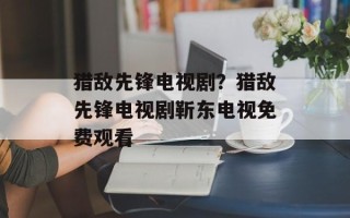 猎敌先锋电视剧？猎敌先锋电视剧靳东电视免费观看