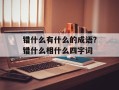 错什么有什么的成语？错什么相什么四字词