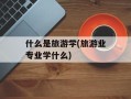什么是旅游学(旅游业专业学什么)