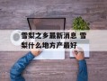 雪梨之乡最新消息 雪梨什么地方产最好