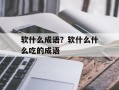 软什么成语？软什么什么吃的成语