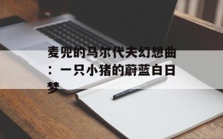 麦兜的马尔代夫幻想曲：一只小猪的蔚蓝白日梦